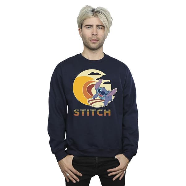 Disney Herr Lilo & Stitch Summer Waves Sweatshirt S Marinblå Navy Blue S