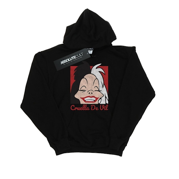 Disney Herr Cruella De Vil Cropped Head Hoodie 3XL Svart Black 3XL