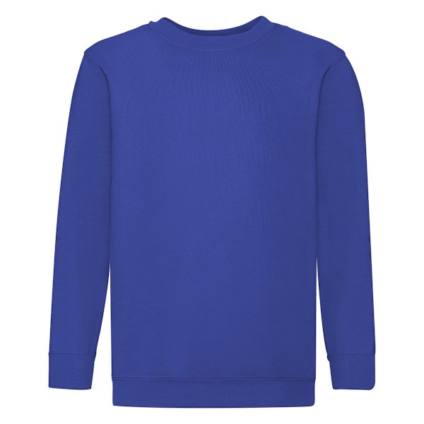 Fruit Of The Loom Barnkläder Unisex Set In Sleeve Sweatshirt 7-8 Royal 7-8