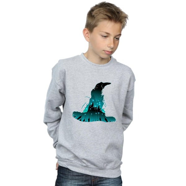 Harry Potter Boys Hogwarts Silhouette Sweatshirt 9-11 år Spo Sports Grey 9-11 Years