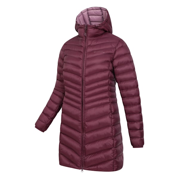 Mountain Warehouse Dam/Damer Florence Lång Vadderad Jacka 12 Burgundy 12 UK