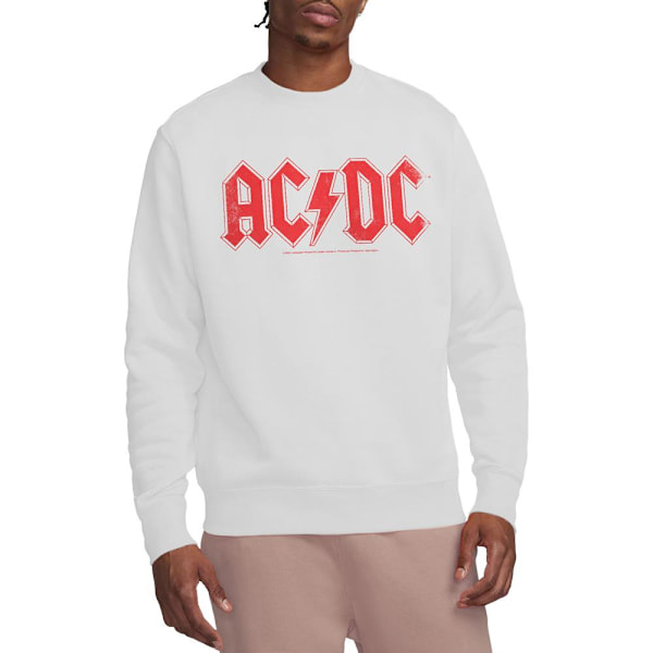 AC/DC Unisex Vuxen Logotyp Sweatshirt L Vit White L