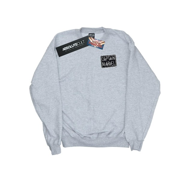 Marvel Herr Captain Marvel Bröstlapp Sweatshirt XL Sports Grå Sports Grey XL