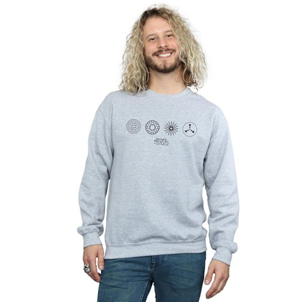 Fantastiska vidunder Mäns cirkulära ikoner Sweatshirt 3XL Sports Grey Sports Grey 3XL