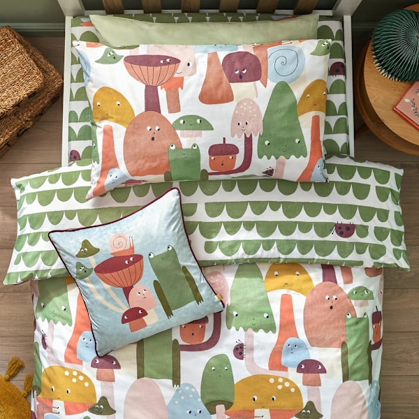 Little Furn Funguys Svamptäcke Set Enkelsäng Flerfärgad Multicoloured Single