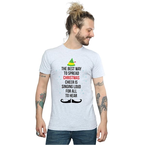 Elf Herr Julglädje Text T-shirt 3XL Sports Grey Sports Grey 3XL
