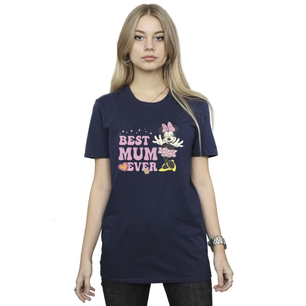 Disney Womens/Ladies Best Mum Ever Bomull Boyfriend T-Shirt L N Navy Blue L