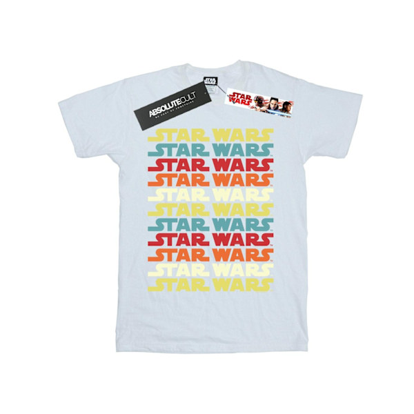 Star Wars Retro Repeat Logo T-shirt för pojkar 7-8 år Vit White 7-8 Years