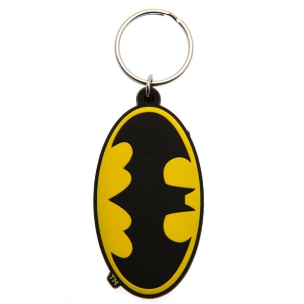 Batman Logo Nyckelring One Size Svart och Gul Black and Yellow One Size