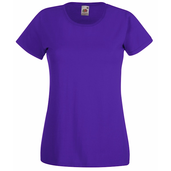 Fruit Of The Loom Dam/Kvinnors Lady-Fit Valueweight Kortärmad T-shirt Purple S