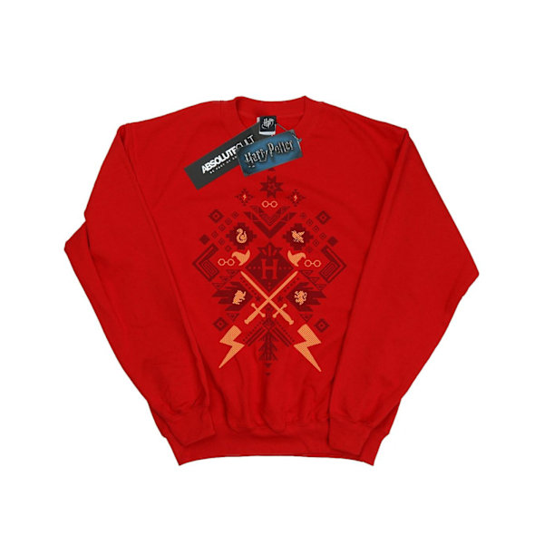 Harry Potter flickor jul Fair Isle sweatshirt 7-8 år röd Red 7-8 Years