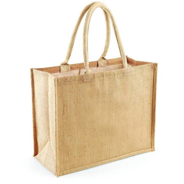 Westford Mill Classic Jute Shopper Bag (21 liter) (2-pack) Natural One Size