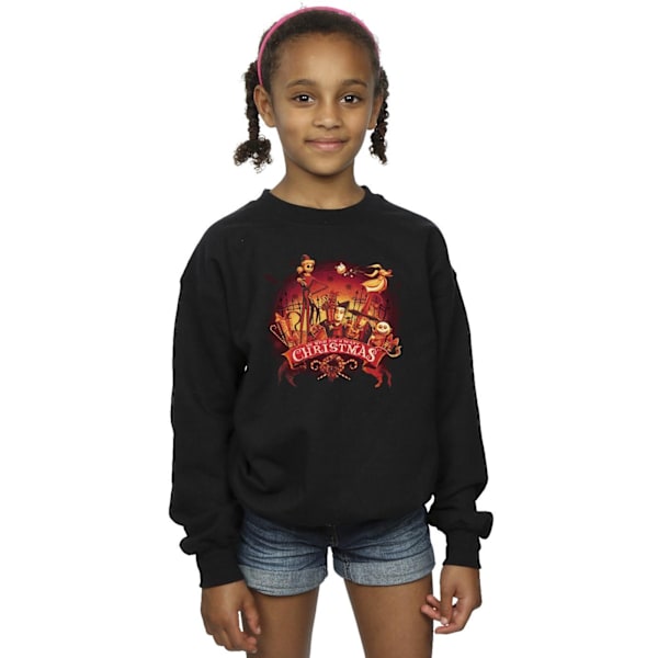 Disney Girls The Nightmare Before Christmas Scary Christmas Sweatshirt Black 9-11 Years