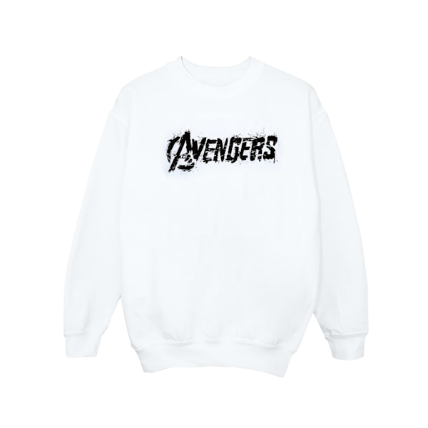 Marvel Avengers Dam/Damer Distressed Logo Sweatshirt S Vit White S