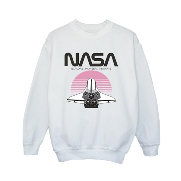 NASA Boys Space Shuttle Sunset Sweatshirt 3-4 år Vit White 3-4 Years