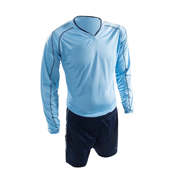 Precision Unisex Marseille T-shirt och shorts set XXL Sky B Sky Blue/Navy XXL