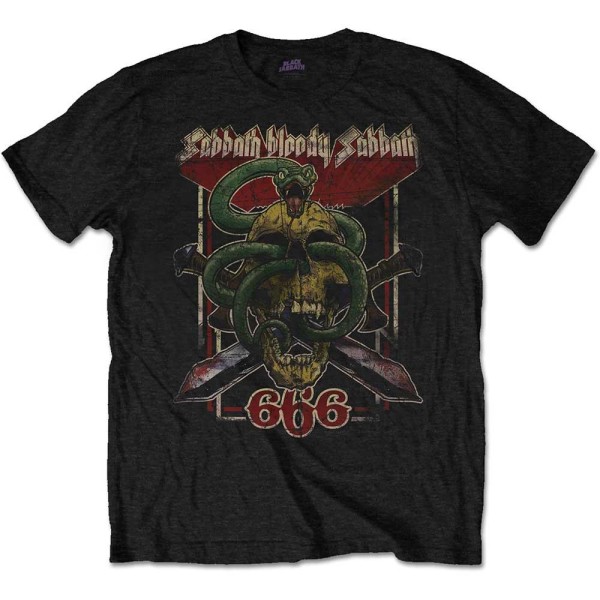 Black Sabbath Unisex Adult Bloody 666 T-shirt XL Svart Black XL