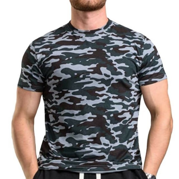 D555 Mens Gaston Camouflage Print T-Shirt S Storm Storm S