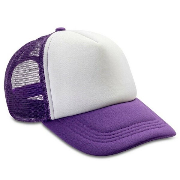 Result Headwear Mens Core Detroit 1/2 Mesh Truckerkeps One Size Purple/White One Size