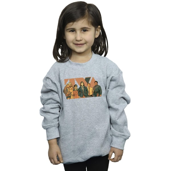 Marvel Girls Loki TVA Group Sweatshirt 5-6 år Sports Grey Sports Grey 5-6 Years