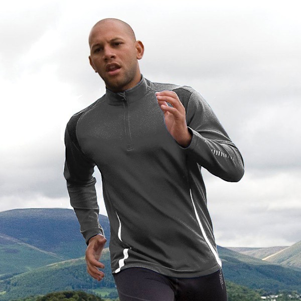 Spiro Unisex Sports Trial Performance Training Top 3XL Svart/Grå Black/Grey/White 3XL