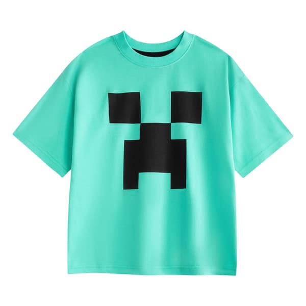 Minecraft Pojkar Creeper Kortärmad Kort Pyjamas Set (Förpackning med Light Blue/Green 5-6 Years