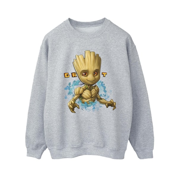 Guardians Of The Galaxy Dam/Ladies Groot Flowers Sweatshirt Sports Grey M