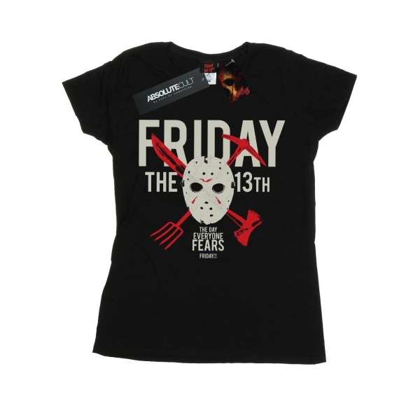 Fredag ​​13:e Womens/Ladies Day Of Fear T-shirt i bomull XXL Svart Black XXL