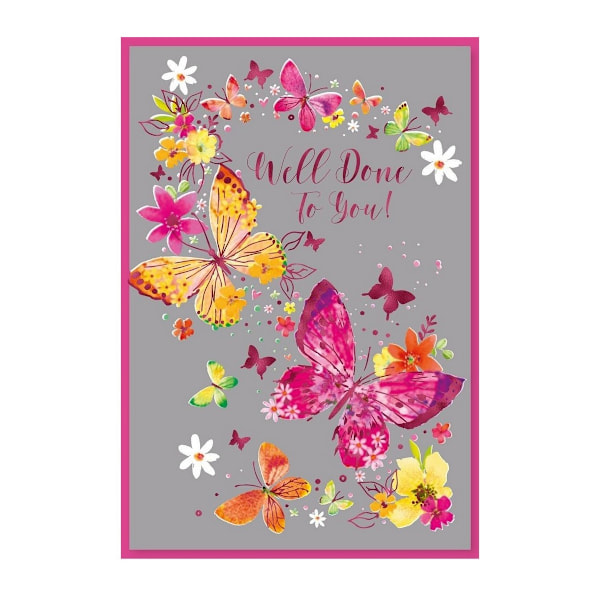 Simon Elvin Well Done To You Midseason Greetings Card (Pack of 6) Multicoloured One Size