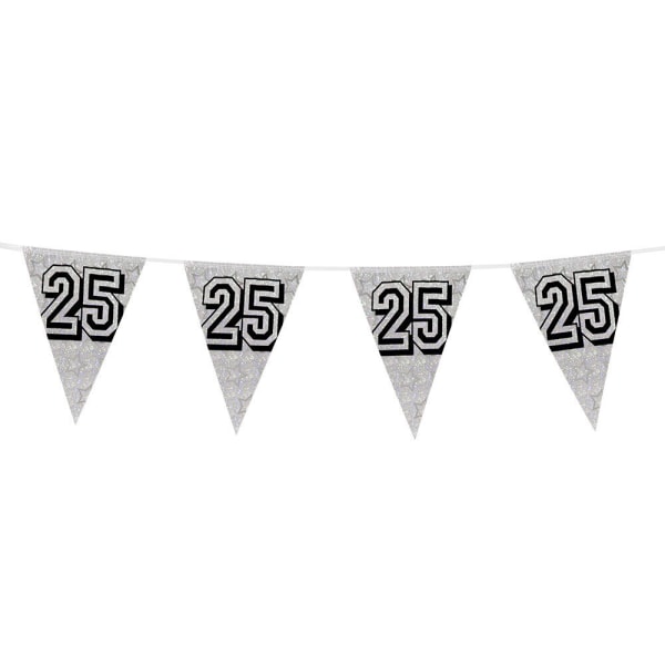 Boland Holographic 25th Anniversary Bunting One Size Silver/Bla Silver/Black One Size