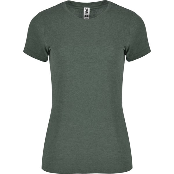 Roly Dam T-shirt med korta ärmar, Fox Heather, XXL, Flaska Bottle Green XXL