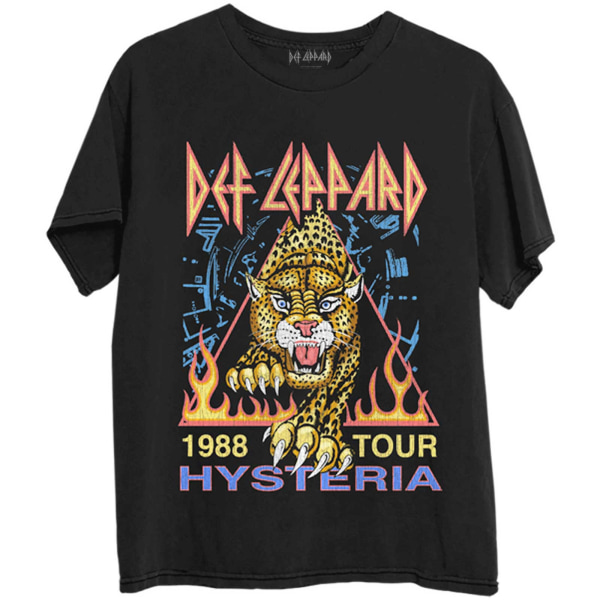 Def Leppard Unisex Adult Hysteria ´88 Back Print T-Shirt XL Bla Black XL