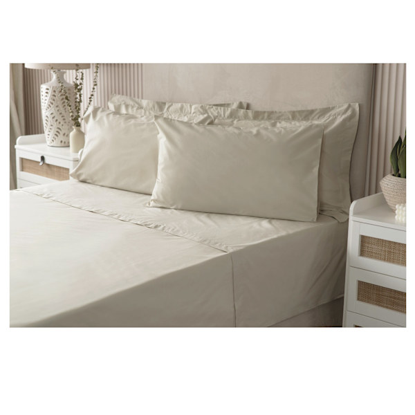 Belledorm Easycare Percale Platform Valance Kingsize Mushroom Mushroom Kingsize