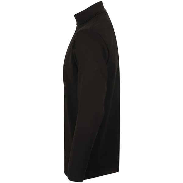 Henbury Herr Långärmad Bomull Rik Halsringning Topp / Sweatshirt Black M