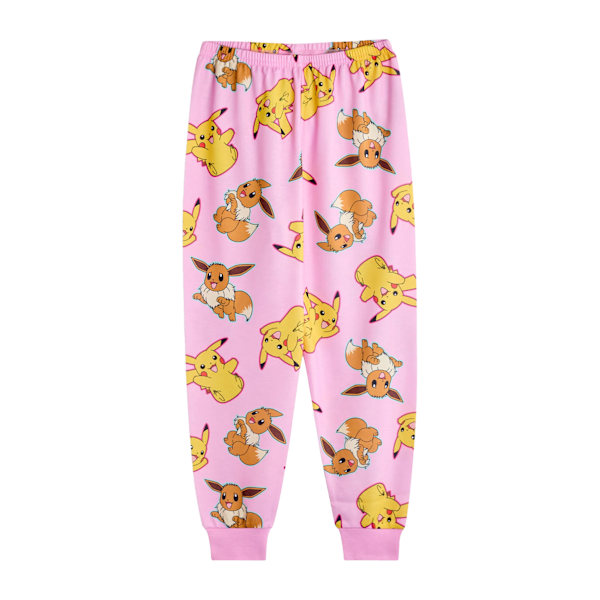 Pokemon Flickor Pikachu & Eevee Lång Pyjamas Set (2-pack) 7-8 År Pink/Blue 7-8 Years