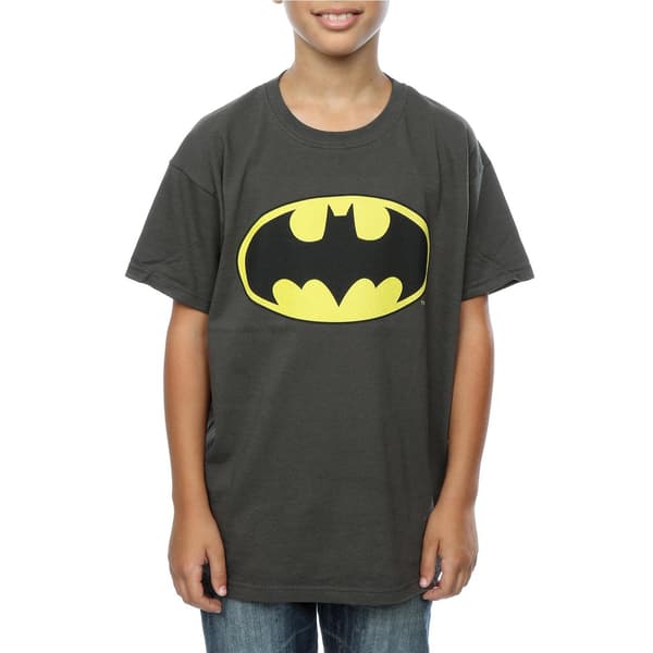 DC Comics Pojkar Batman Logotyp T-shirt 7-8 År Ljus Grafit Light Graphite 7-8 Years