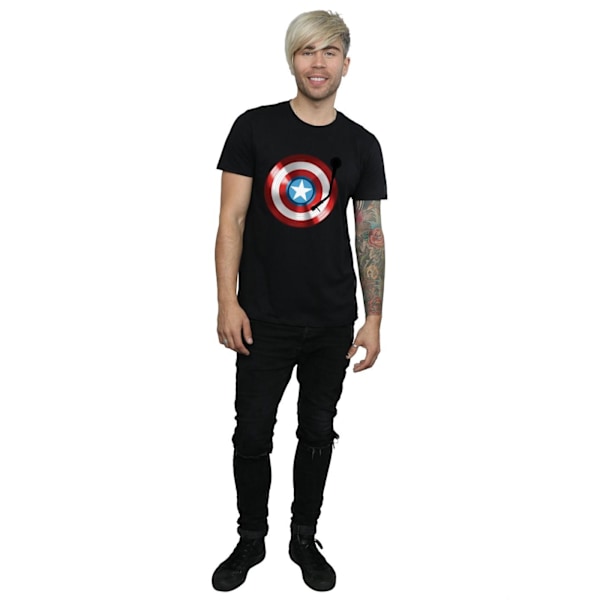 Marvel Captain America Turntable T-shirt XL Svart Black XL