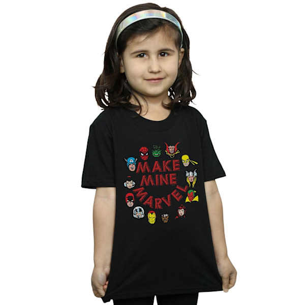 Marvel Girls Make Mine Marvel Bomull T-shirt 7-8 år Svart Black 7-8 Years