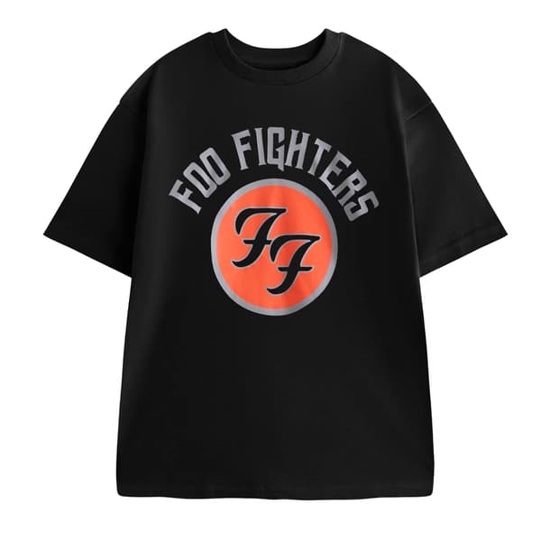 Foo Fighters Pyjamas för män med logotyp, kortärmad, lång, XL, svart Black XL