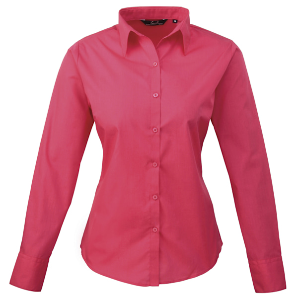 Premier Dam/Kvinnor Poplin Långärmad Blus 20 Hot Pink Hot Pink 20