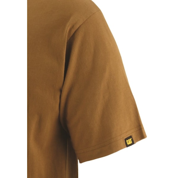 Caterpillar Herr Trademark Logo T-Shirt Liten Brons Bronze Small