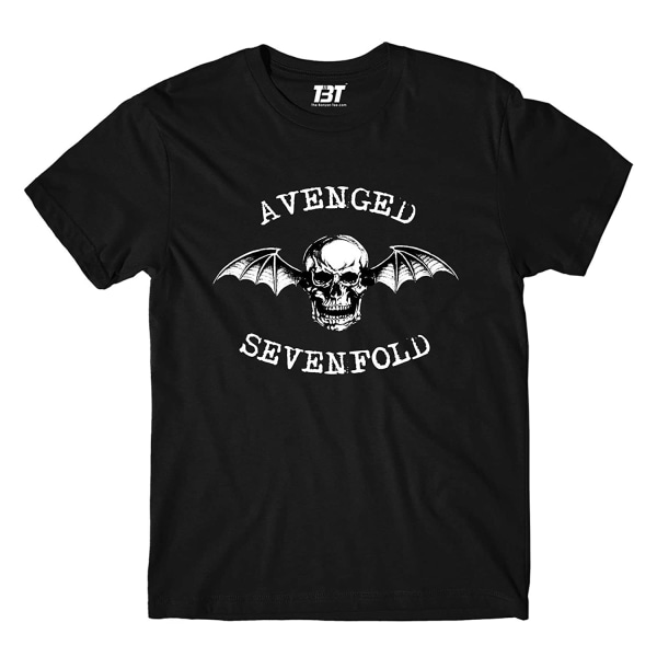 Avenged Sevenfold Childrens/Kids Classic Deathbat Cotton T-Shir Black 7-8 Years