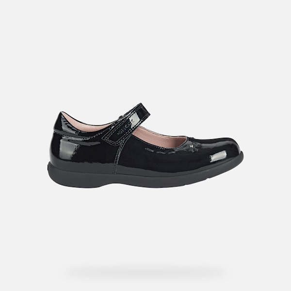 Geox Flickor Naimara Ballerina Lackläder Mary Jane 2.5 UK B Black 2.5 UK