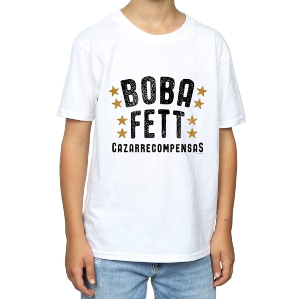 Star Wars Boys Boba Fett Legends Tribute T-shirt 12-13 år Vit White 12-13 Years