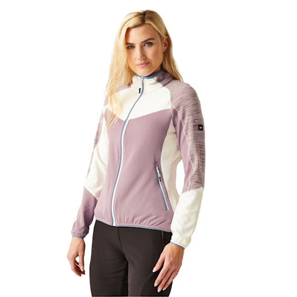 Regatta Womens/Ladies Hepley II Full Zip Fleece Jacket 10 UK He Heather/White 10 UK
