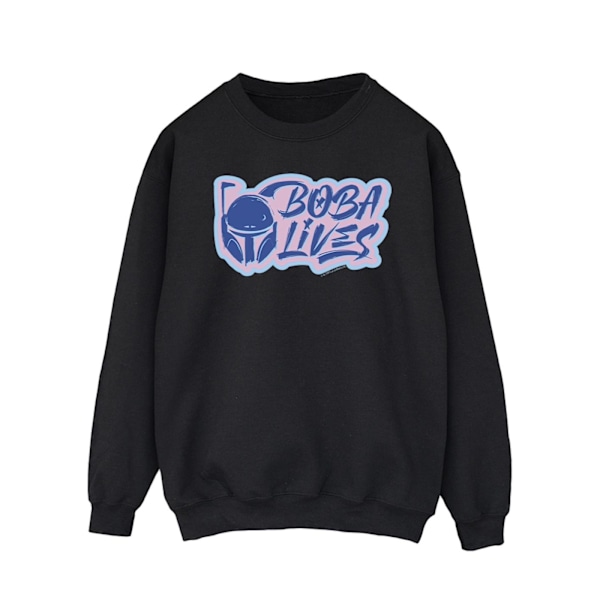Star Wars Mens The Book Of Boba Fett Lives Pocket Sweatshirt S Black S