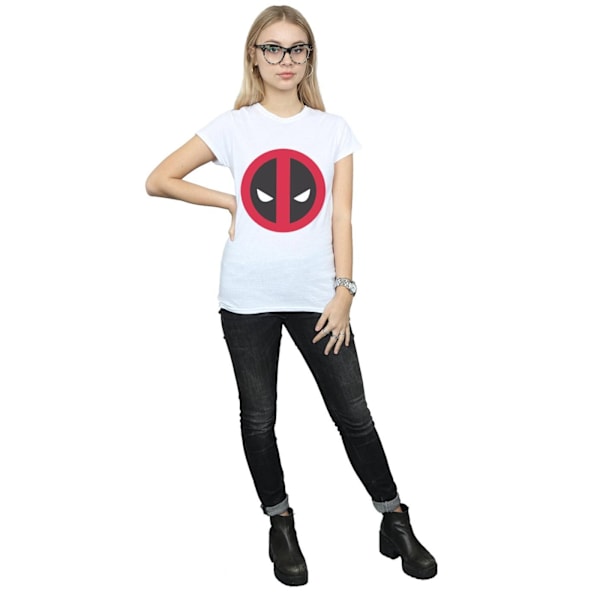 Marvel Womens/Ladies Deadpool Large Clean Logo Bomull T-Shirt M White M