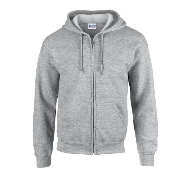 Gildan Mens Heavy Blend Full Zip Hoodie S Sports Grey Sports Grey S