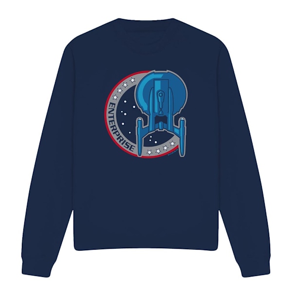 Star Trek Unisex Vuxen Enterprise Patch Sweatshirt XL Marinblå Navy XL