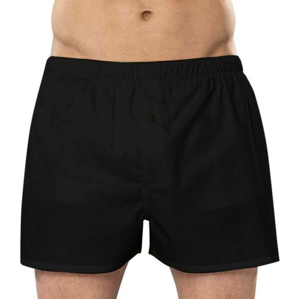 Asquith & Fox Mens Klassiska Elasticated Boxers/Underkläder XL Svart Black XL